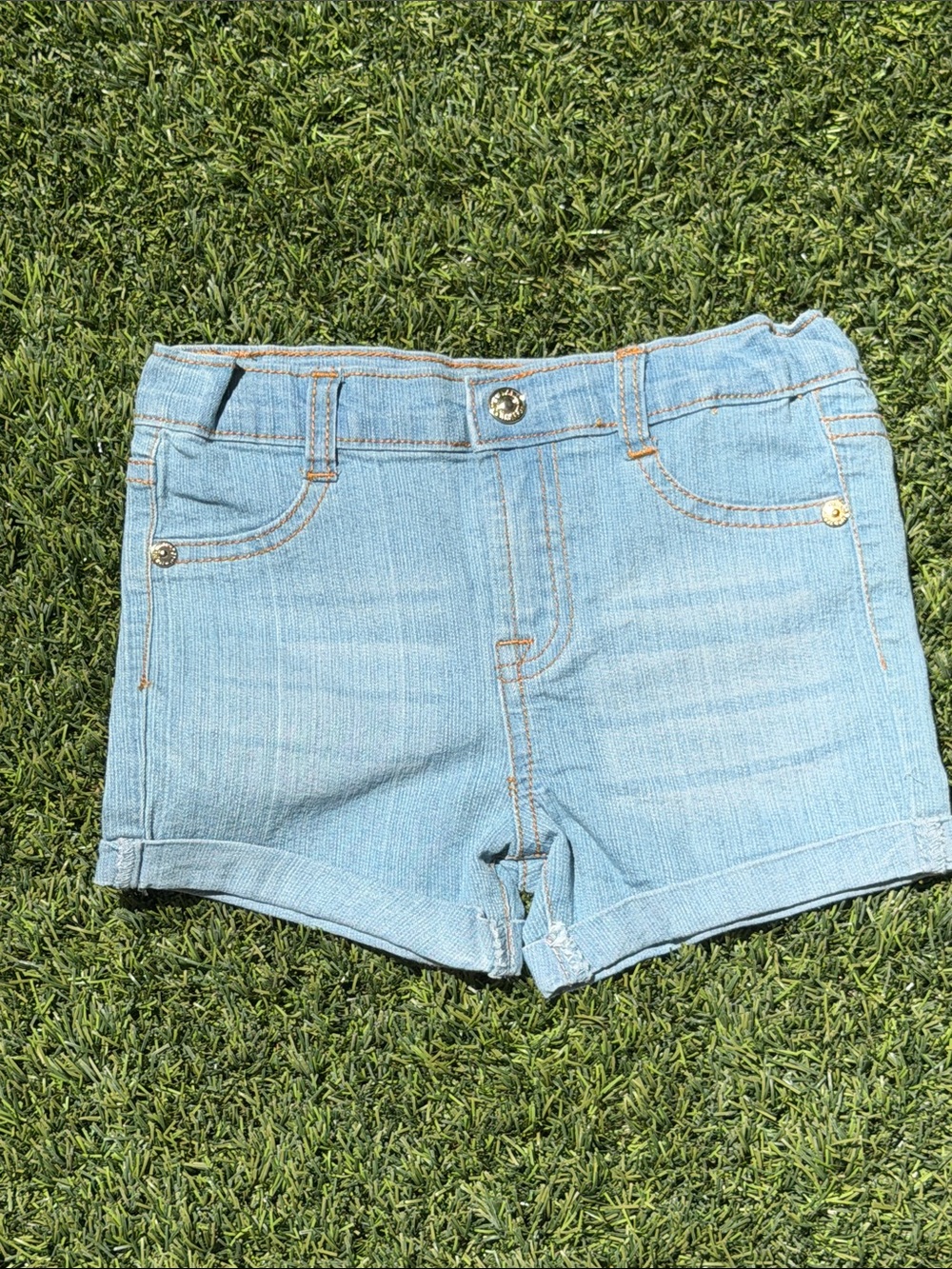 7 For All Mankind Light Blue Denim Kids Shorts